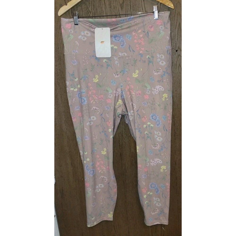 Fabletics Womens Floral Ultra High-Waisted Pureluxe 7/8 Leggings Size 3X 20-22